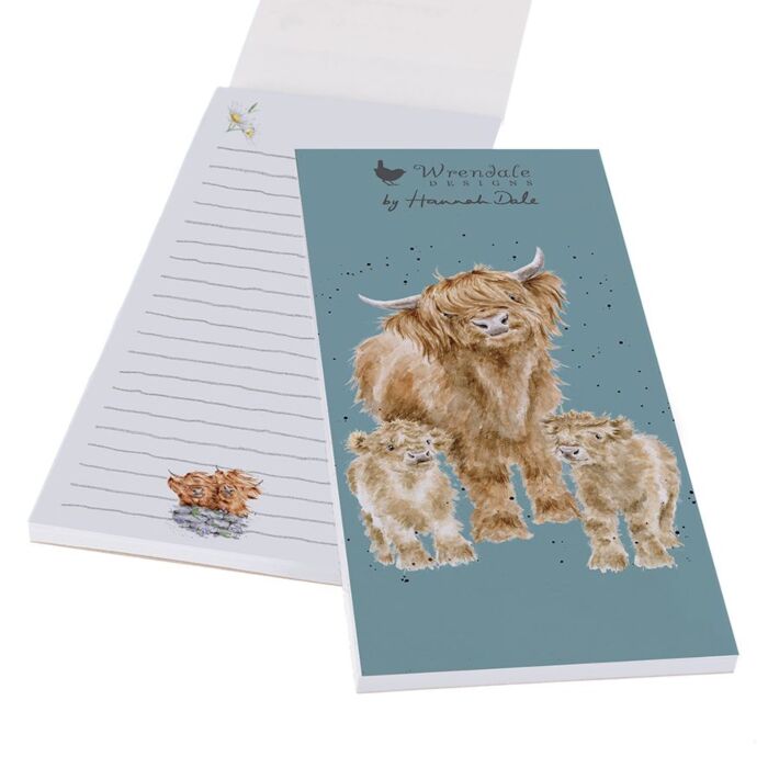 Wrendale Designs 'Highland Wishes' Highland Cow Shopping Pad